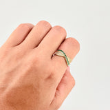 Anillo Carril Cruzado 2.8g / T6 1/4 Oro Amarillo 18K