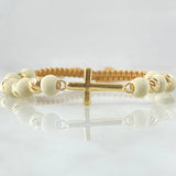 Pulsera Dorada Herraje Cruz 1.8gr / Oro Amarillo 18K *