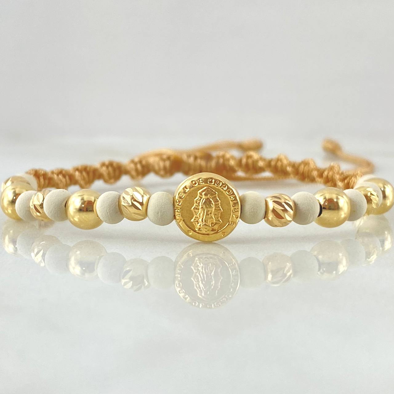 Pulsera Dorada Herraje Virgen de Guadalupe 1.6gr / Oro Amarillo 18K *
