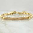 Pulsera Beige Herraje Tubo 5.35gr / Oro Amarillo 18K *