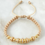 Pulsera Beige Herrajes Aros 4.3gr / Oro Amarillo 18K *
