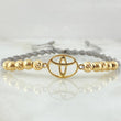 Pulsera Gris Herraje Marca Automovil 2.55gr / Oro Amarillo 18K *
