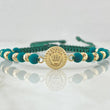 Pulsera Verde Herraje Corona 1.55gr / Oro Amarillo 18K *