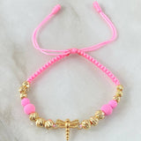 Pulsera Rosada Herraje Libelula 2.05gr / Oro Amarillo 18K *