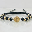 Pulsera Negra Herraje San Benito 1.8gr / Oro Amarillo 18K *