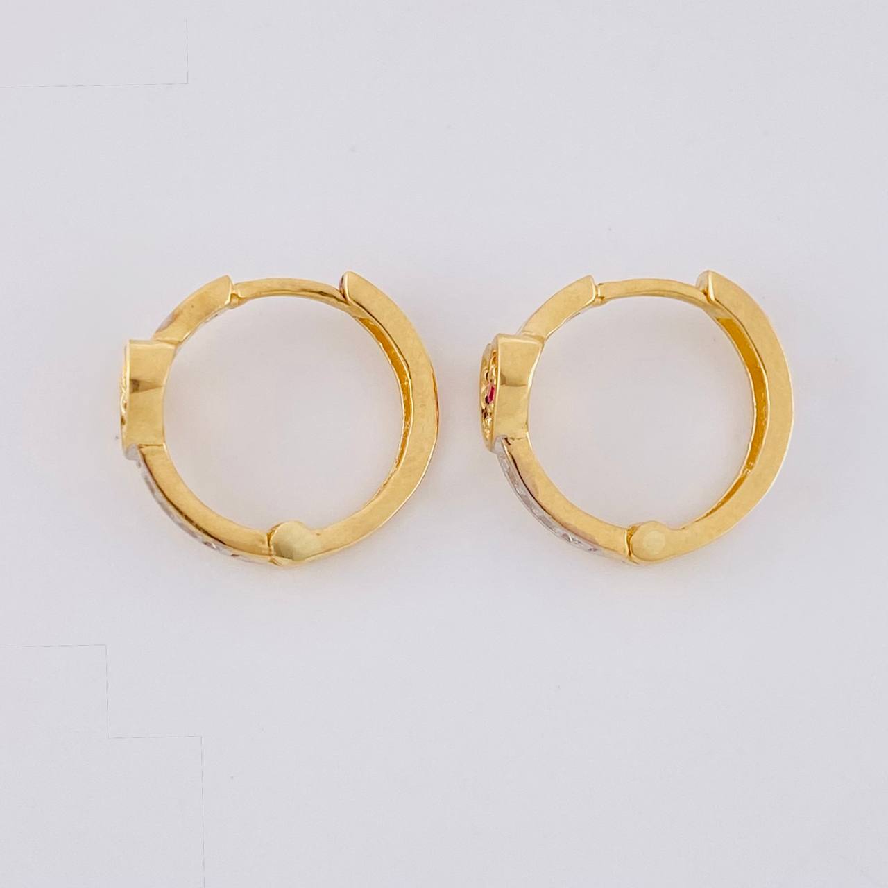 Candongas Corazón Tupido 2.25g / 1.2cm Oro Amarillo 18K