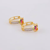 Candongas Corazón Tupido 2.25g / 1.2cm Oro Amarillo 18K
