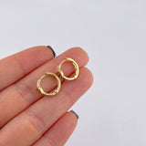 Candongas Corazón Tupido 2.25g / 1.2cm Oro Amarillo 18K