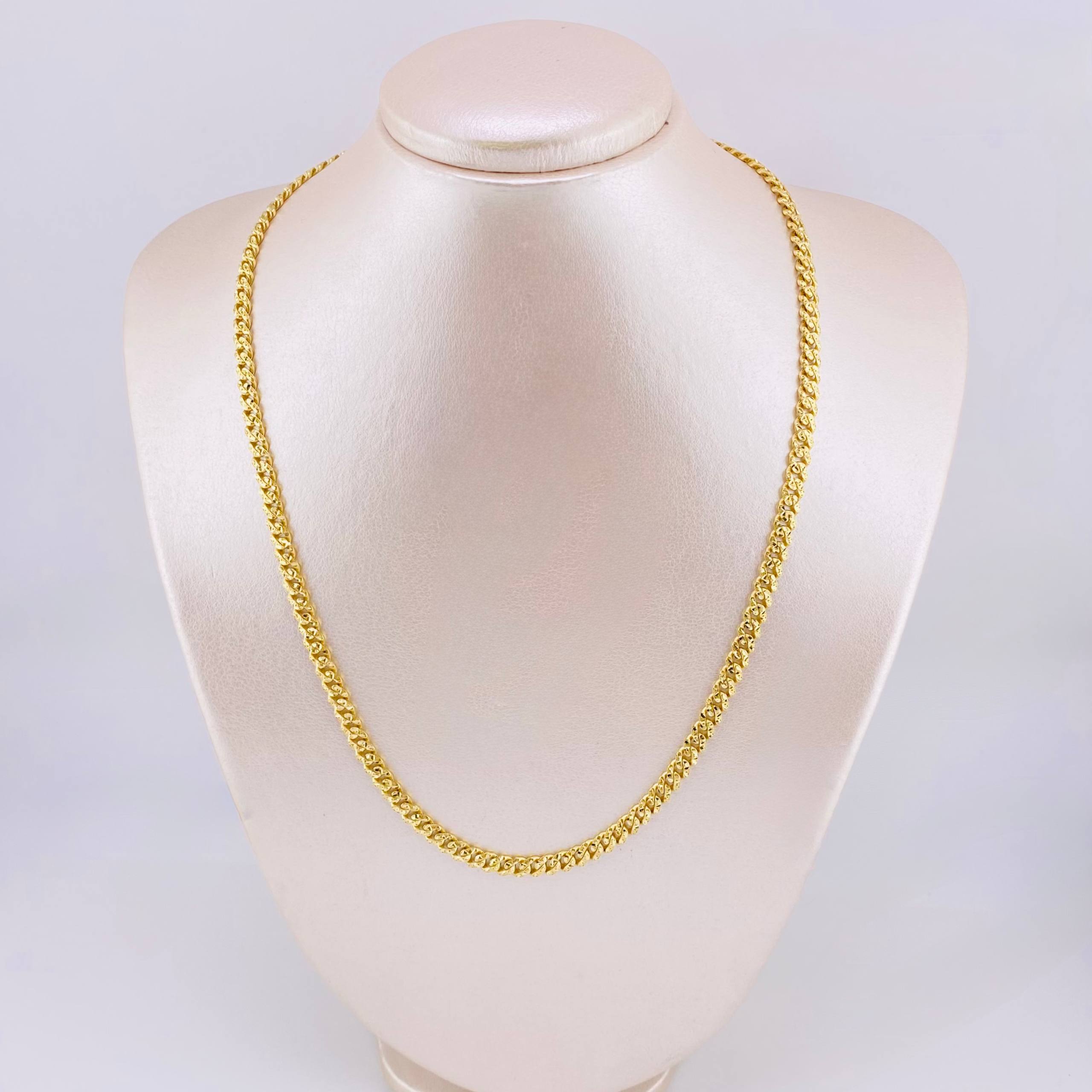 Cadena Cubana Monaco 16.35gr / 50cm / 4.9mm Oro Amarillo +4 18K *