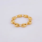 Anillo Gc Diamantado 0.95gr / T5 1/2 / 4mm Oro Amarillo 18K *