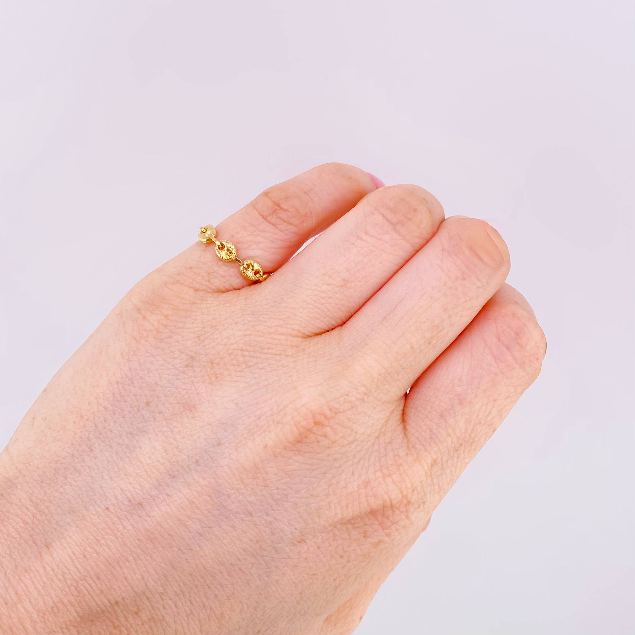Anillo Gc Diamantado 0.7gr / T4 1/4 / 3.3mm Oro Amarillo 18K *