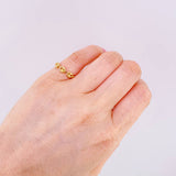 Anillo Gc Diamantado 0.7gr / T4 1/4 / 3.3mm Oro Amarillo 18K *
