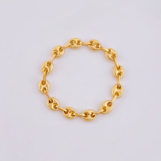 Anillo Gc Diamantado 1.35gr / T16 1/2 / 4mm Oro Amarillo 18K