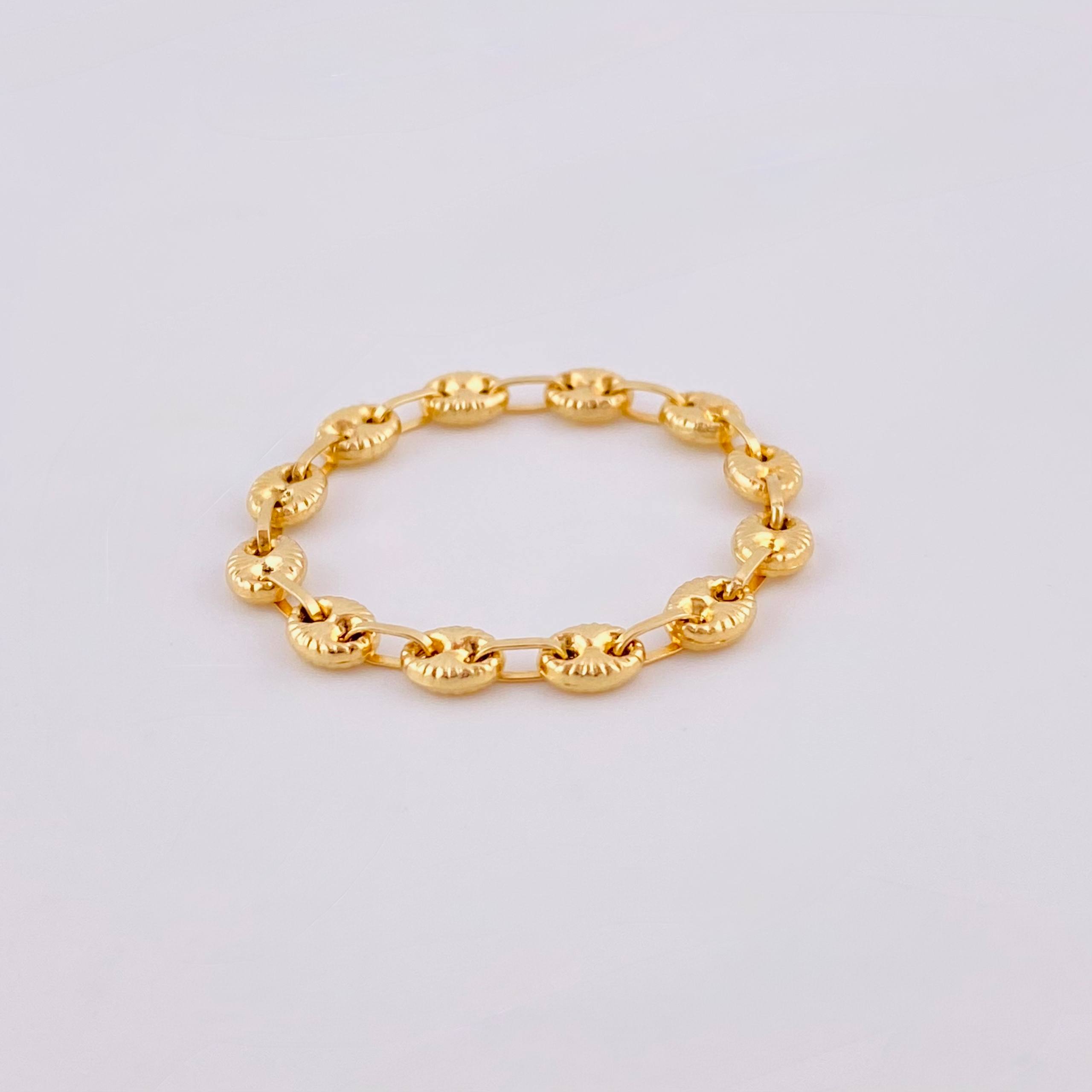 Anillo Gc Diamantado 1.35gr / T16 1/2 / 4mm Oro Amarillo 18K