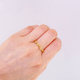 Anillo Gc Diamantado 1.35gr / T16 1/2 / 4mm Oro Amarillo 18K