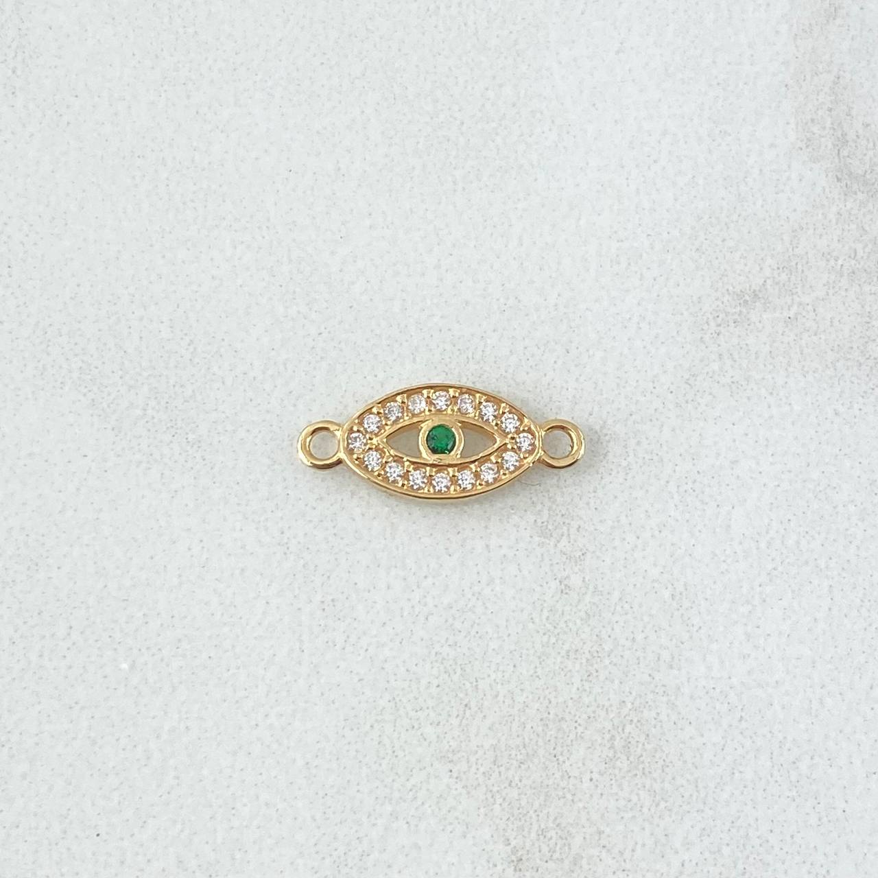 Herraje Ojo Turco 0.5gr / 1.5cm / Circones Blancos Verde Oro Amarillo 18K *