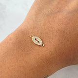 Herraje Ojo Turco 0.5gr / 1.5cm / Circones Blancos Fucsia Oro Amarillo 18K