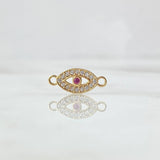 Herraje Ojo Turco 0.55gr / 1.5cm / Circones Blancos Fucsia Oro Amarillo 18K *