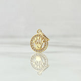 Dije Medalla Corona 0.7 g / 1.6 cm Oro Amarillo 18K