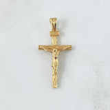 Dije Cruz Cristo Olivo 2.4gr / 3.5cm / Oro Amarillo 18K
