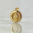Dije Virgen del Carmen 4.4gr / 3cm / Circulo enmallado Circones Blancos Oro Amarillo 18K ©