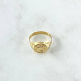 Anillo Sello Caballo Media Herradura 1.2gr / T5 / Oro Amarillo 18K ©