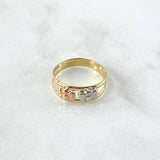 Anillo Abeja Doble 1.1gr / T4 3/4 / Tres Oros 18K ©