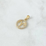Dije Aries 0.9gr / 2cm / Circones Blancos Oro Amarillo 18K ©