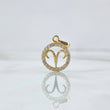 Dije Aries 0.9gr / 2cm / Circones Blancos Oro Amarillo 18K ©