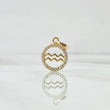 Dije Acuario 1.05gr / 2cm / Circones Blancos Oro Amarillo 18K