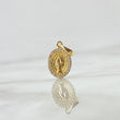Dije Virgen Milagrosa 1.2gr / 1.9cm / Circones Blancos Oro Amarillo 18K
