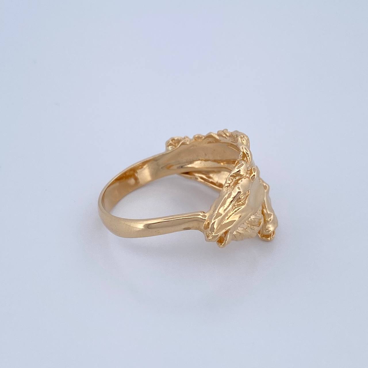 Anillo Caballos 8.65gr / T10 / Liso Oro Amarillo 18K &