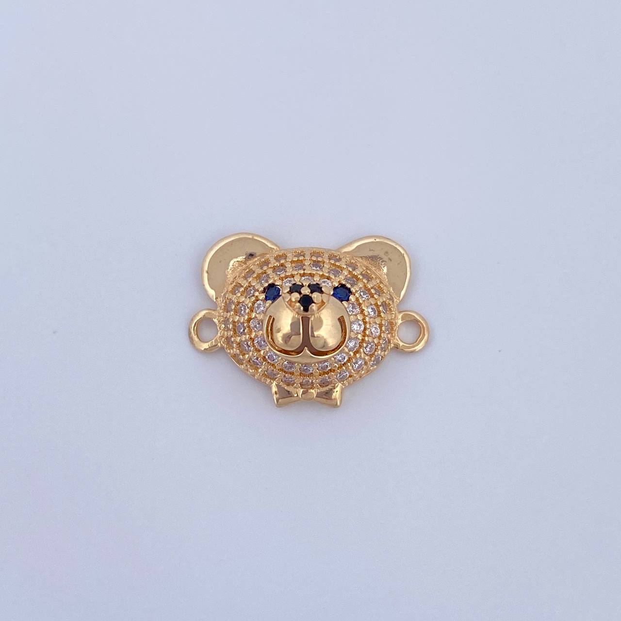 Herraje Rostro Oso 2.25gr / 1.8cm / Circones Azules Negros Blancos Oro Amarillo 18K &