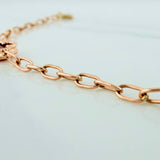 Pulso Trebol Cajon 3.35gr / 18cm / 2mm Oro Rosa Nac.Esp. 18K $