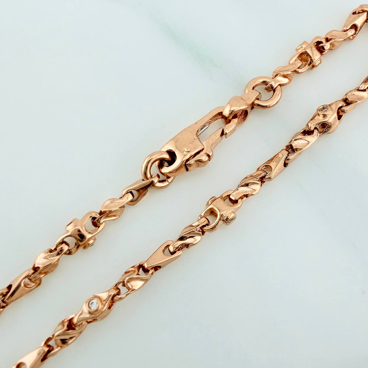 Pulso Espiga Rustica 5.65gr / 16.2cm / 3.4mm Oro Amarillo 18K $