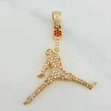 Dije Jugador 2.7gr / 3.7cm / Oro Amarillo 18K $