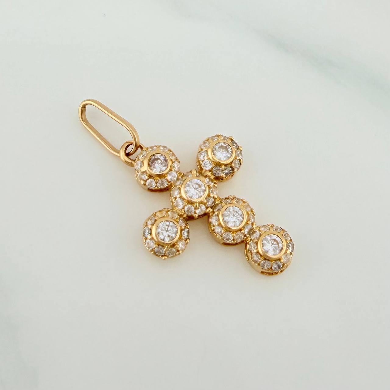 Dije Cruz Tupida 1.45gr / 2.6cm / Oro Amarillo 18K $