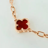 Pulso Trebol Cajon 3.35gr / 18cm / 2mm Oro Rosa Nac.Esp. 18K $