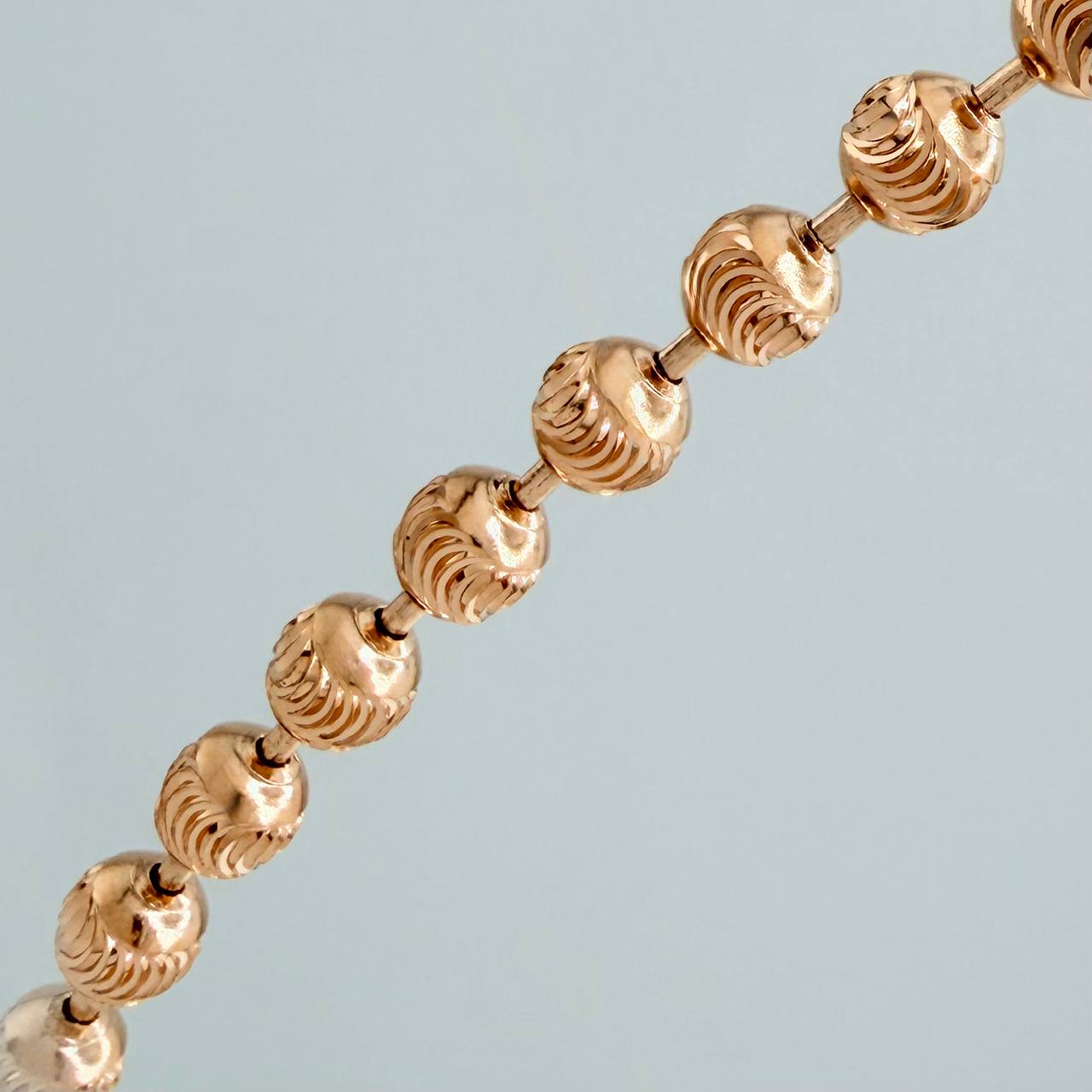 Cadena Militar 12gr / 50.5cm / 3mm Oro Rosa Nac.Esp. 18K $