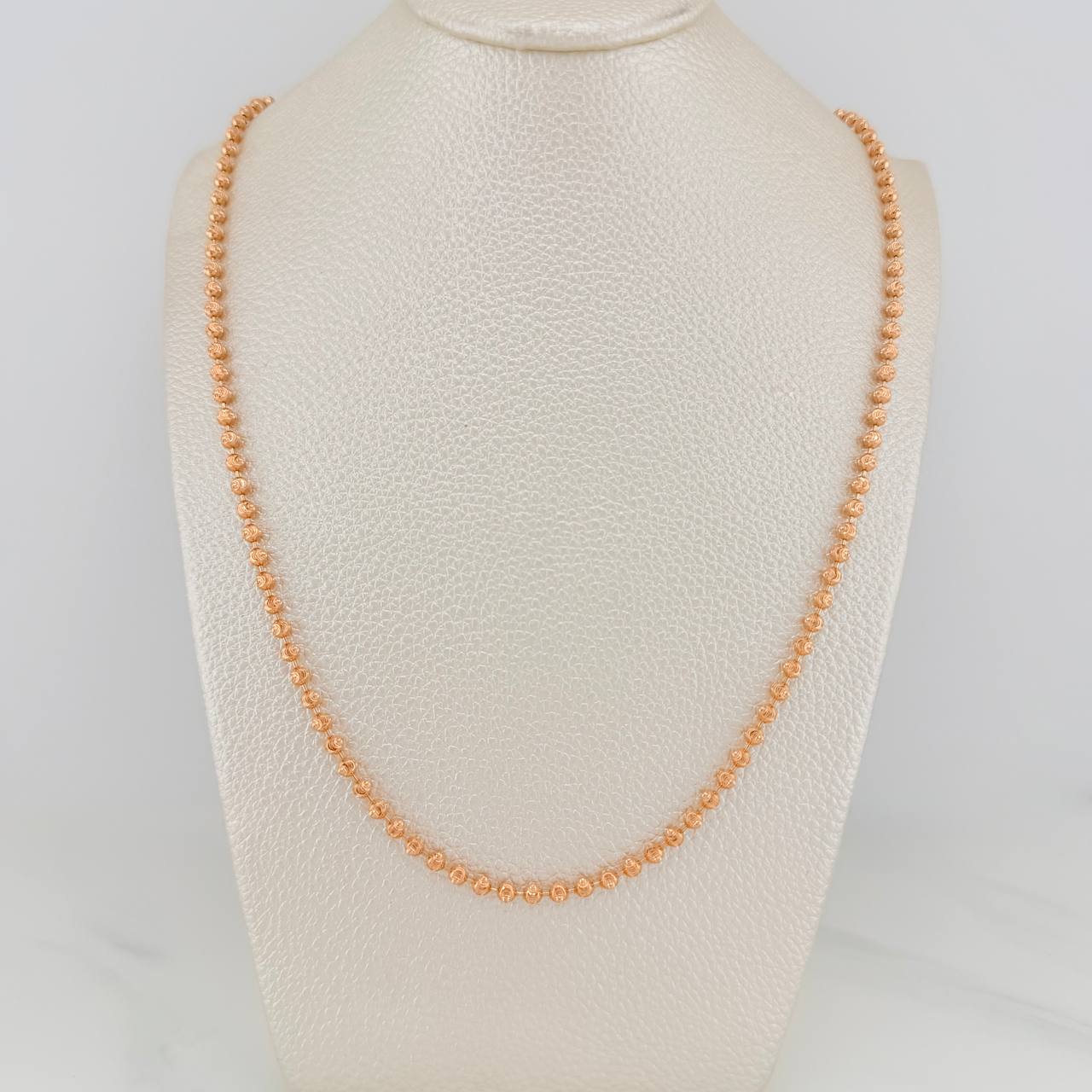 Cadena Militar 12gr / 50.5cm / 3mm Oro Rosa Nac.Esp. 18K $