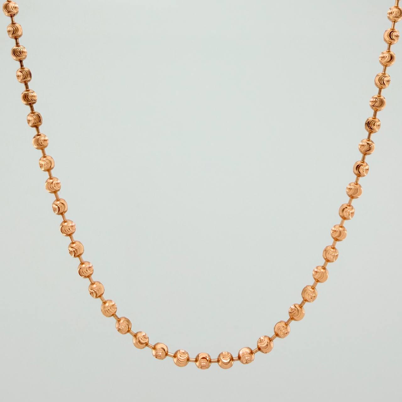 Cadena Militar 8.35gr / 45.5cm / 2mm Oro Rosa Nac.Esp. 18K $