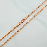 Cadena Militar 8.35gr / 45.5cm / 2mm Oro Rosa Nac.Esp. 18K $