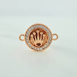 Herraje Corona 2.9gr / 2cm / Oro Rosa 18K %