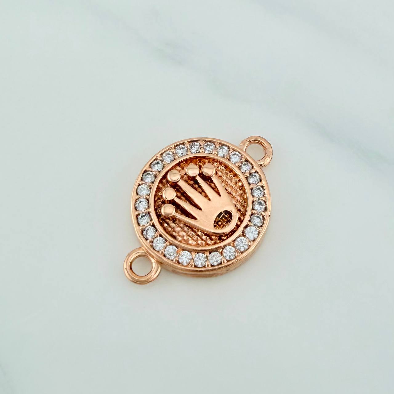 Herraje Corona 2.9gr / 2cm / Oro Rosa 18K %