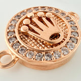 Herraje Corona 2.9gr / 2cm / Oro Rosa 18K %