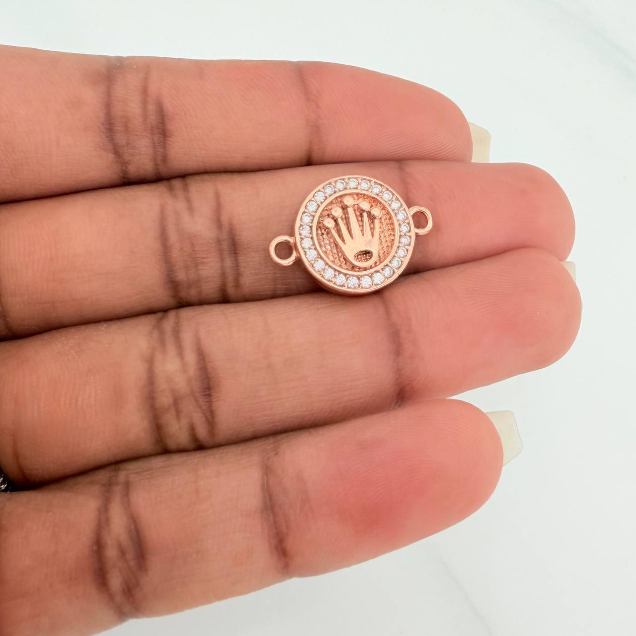 Herraje Corona 2.9gr / 2cm / Oro Rosa 18K %