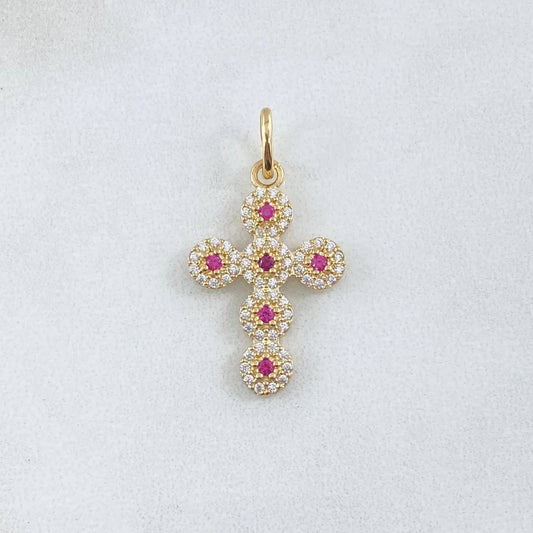 Dije Cruz Tupida 1.9gr / 2.8cm / Oro Amarillo 18K *