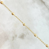 Pulso Denario Virgen Milagrosa 2.3gr / 19cm / 3mm Diamantado Oro Amarillo 18K