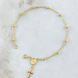 Pulso Denario Virgen Milagrosa 2.4gr / 19cm / 3mm Diamantada Oro Amarillo 18K ©