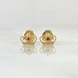 Topos Corona Real 0.75gr / 4.8mm Circon Fucsia Oro Amarillo 18K ©